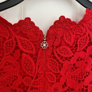 Kate Spade red lace dress size 2